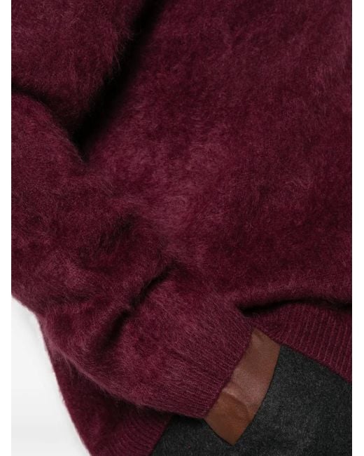 Soft Goat Red Brushed Cashmere Sweater
