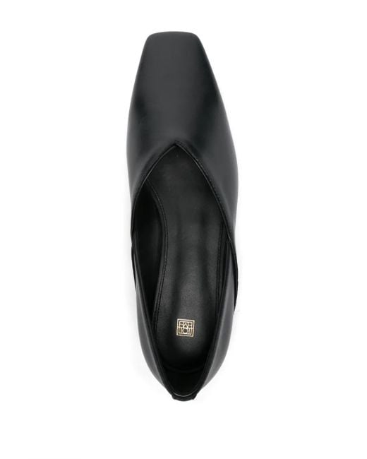 Totême Black Everyday Leather Flats