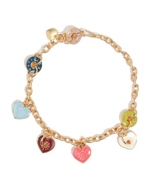 Bimba Y Lola White Enamel-Heart Necklace