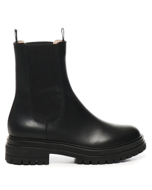 Gianvito Rossi Black Elastic-Panel Boots