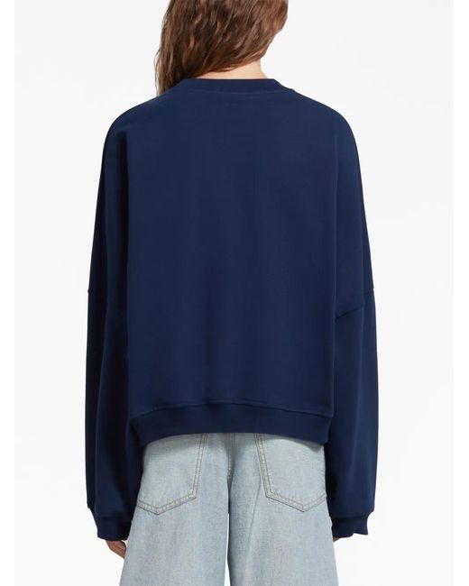 Marni Blue Sweatshirt With Print