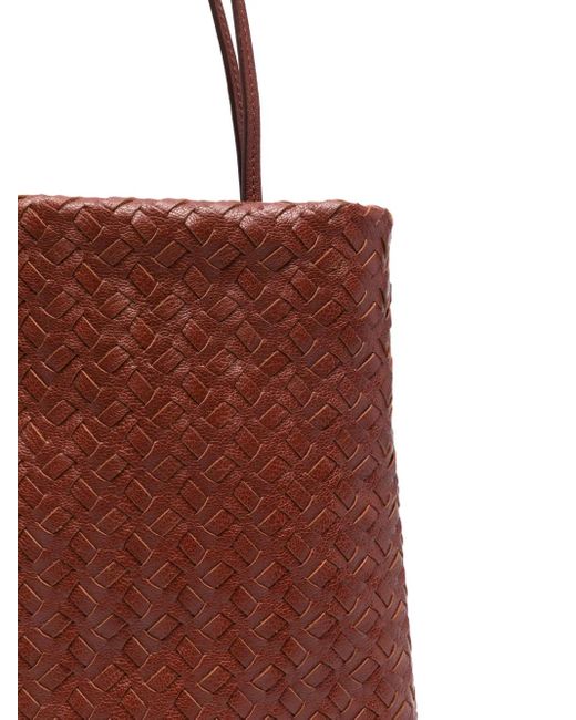 The Row Red Gewebter Tote Bag Aus Schafsleder