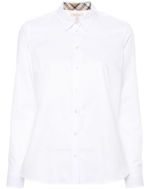 Barbour White Hemd aus Popeline