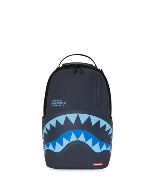 Sprayground Blue Shark Central Late Arrival Backpack