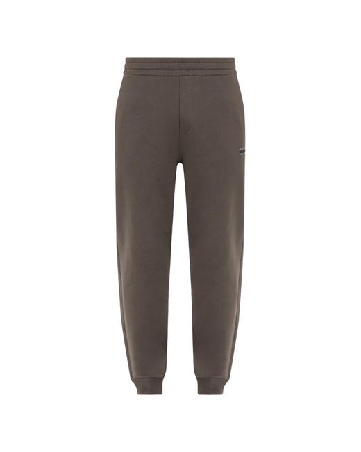 Moncler Gray Sweatpants With Printed Logo for men