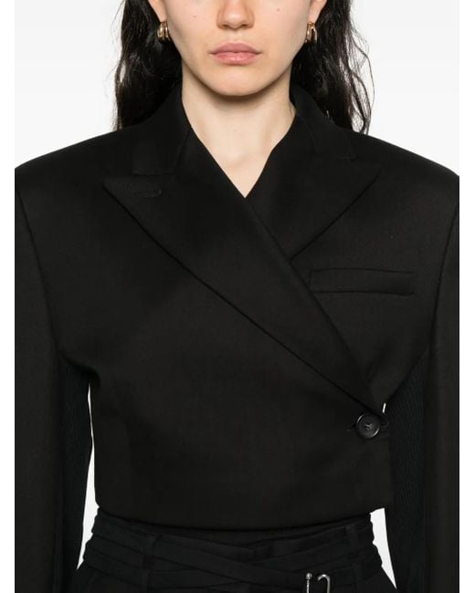 Veste En Jean À Coupe Crop Sportmax en coloris Black
