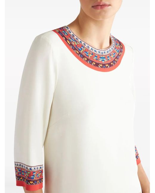 Etro ペイズリー ドレス White