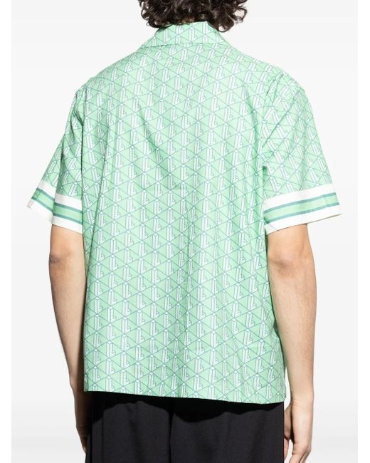 Camicia Con Monogramma di Lacoste in Green da Uomo