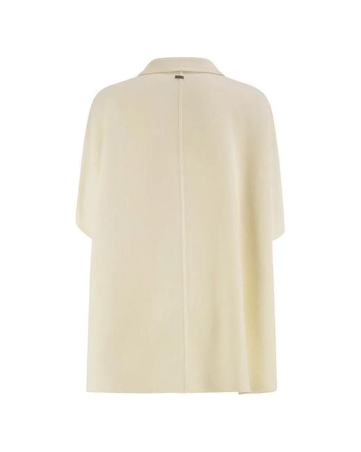 Herno White Double-Faced Wool-Blend Cape