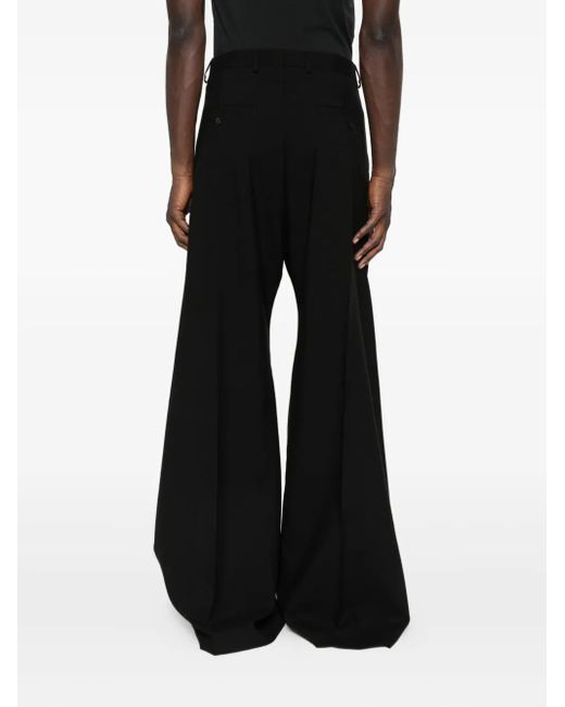 Rick Owens Black Virgin Wool Trousers for men