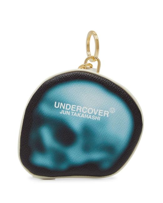 Undercover Blue Skull-print Faux-leather Wallet for men