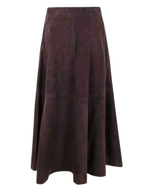 Rohe Aライン スエード スカート Brown
