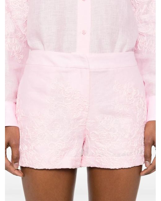 Ermanno Scervino フローラル ショートパンツ Pink