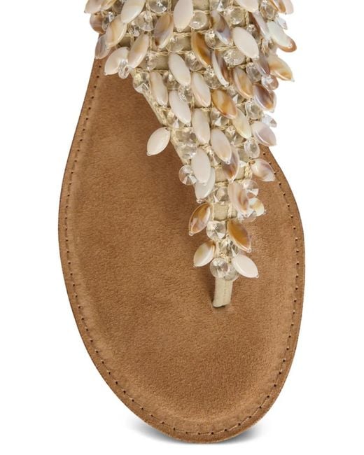 Balmain Natural Flat Sandals