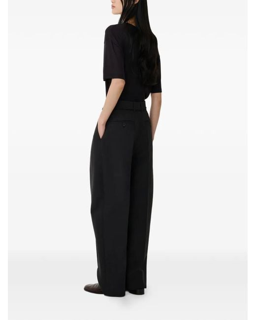 Studio Nicholson Black Hibi Belted Pleated Trousers
