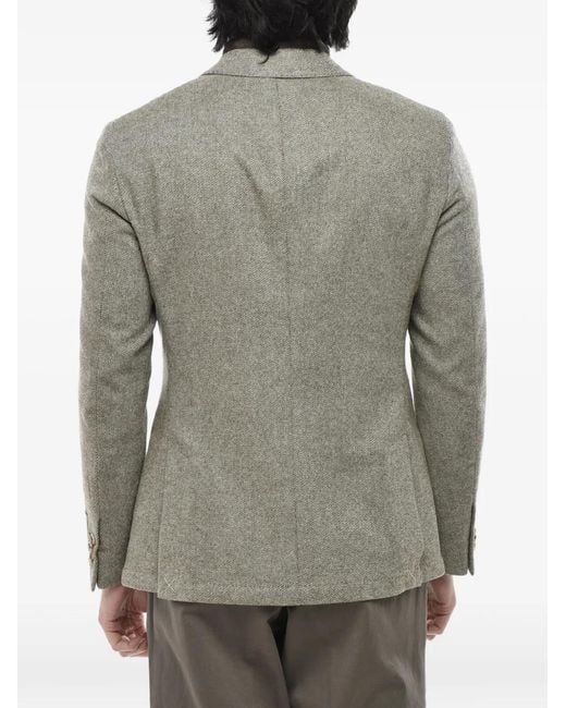 Corneliani Gray Single-Breasted Wool-Blend Jacket for men