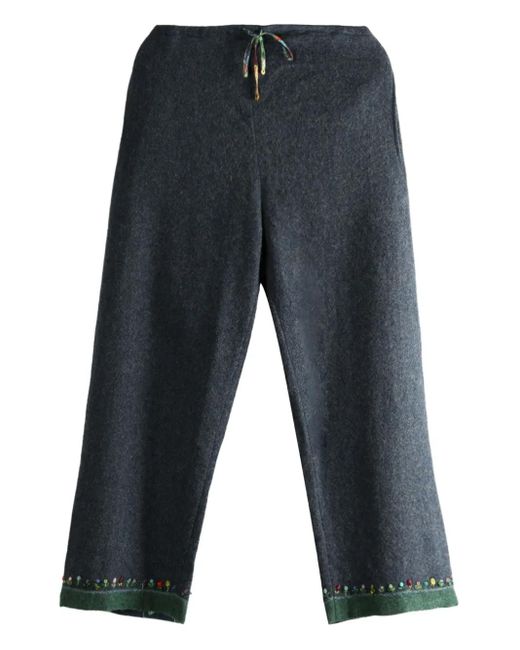 Péro Gray Drawstring Cropped Trousers