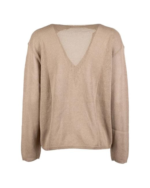 Seventy Natural V-Neck Buttoned Cardigan