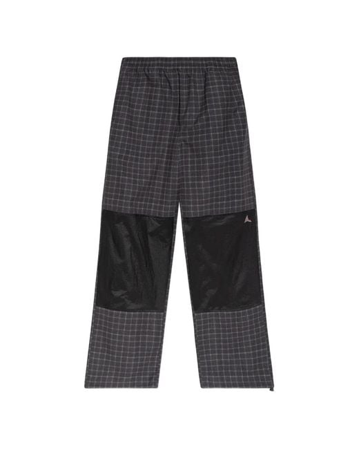Roa Gray Geometric Painels Trousers for men