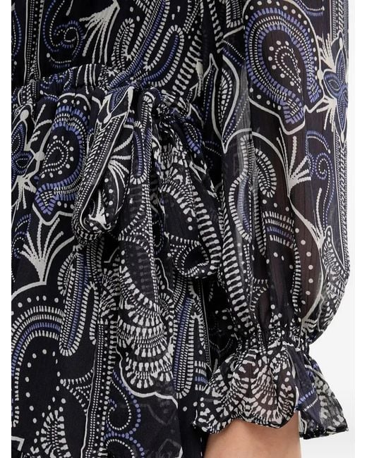 Ouí Blue Printed Maxi Dress