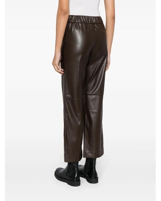 GOODIOUS Gray Cropped Faux Leather Trousers