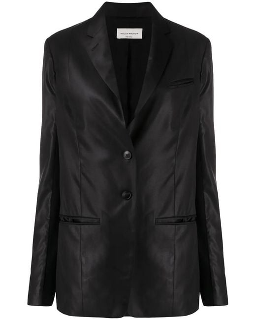 NELLS NELSON Black Matte-Finish Blazer