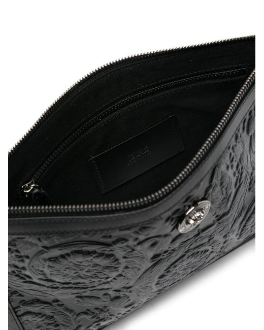 Versace Black Medusa Biggie Barocco Clutch Bag for men