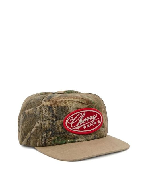 CHERRY LA Green Five Star Panelled Baseball Cap for men