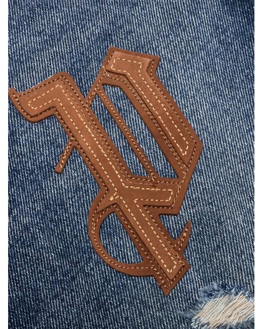 Palm Angels Blue Logo-Patch Jeans for men