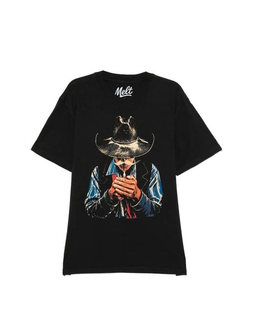 Melt Black T-Shirt À Imprimé Graphique for men