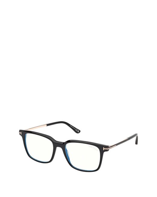 Tom Ford Black Square-Frame Glasses for men