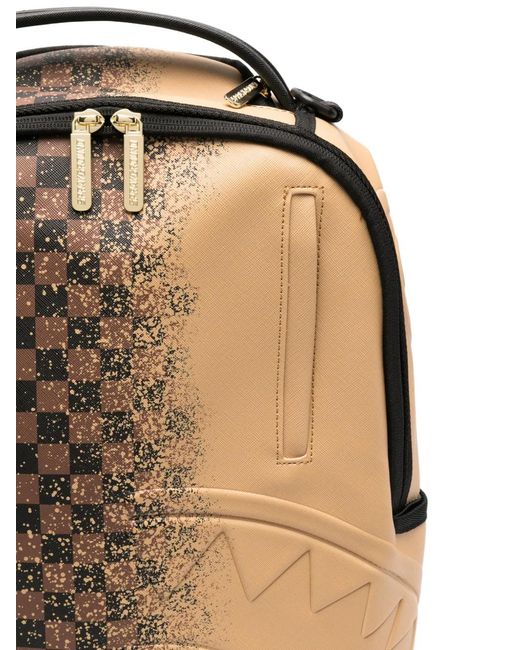 Sprayground Natural Check-Patterm Backpack for men