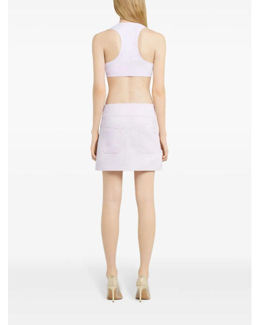 Courreges Pink Racerback Crop Top