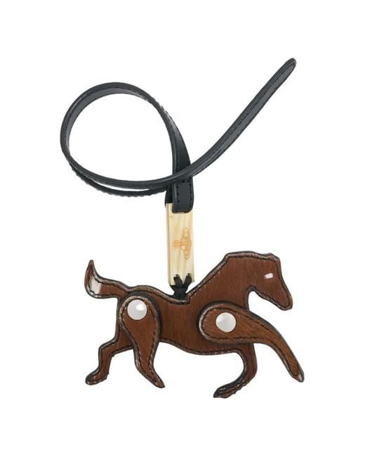 Vivienne Westwood Metallic Horse Charm Keyring
