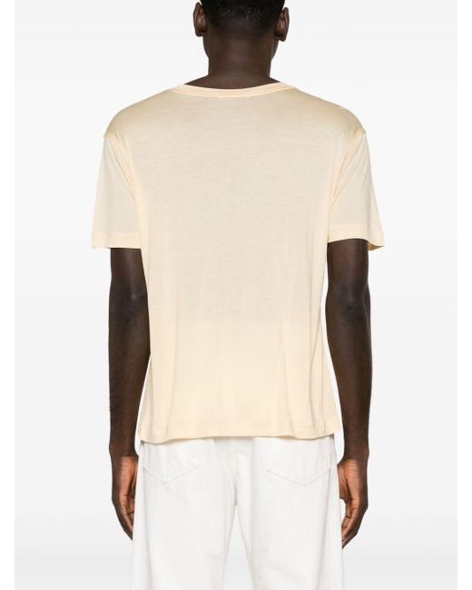 Lemaire Natural Round-neck Silk T-shirt for men