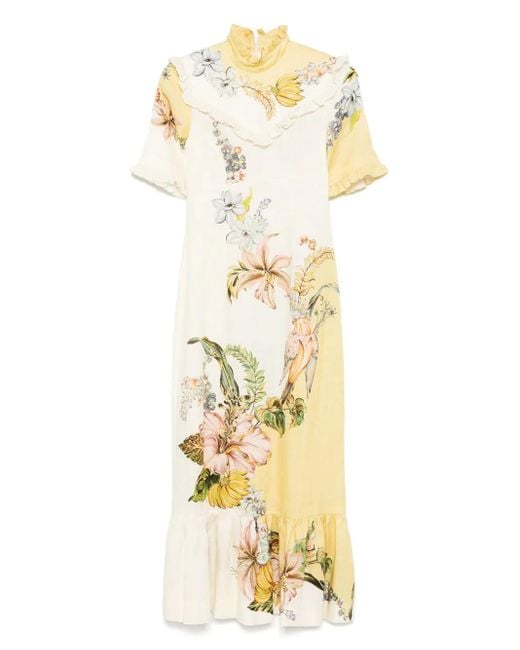 Vestido midi Oleander ALÉMAIS de color Metallic