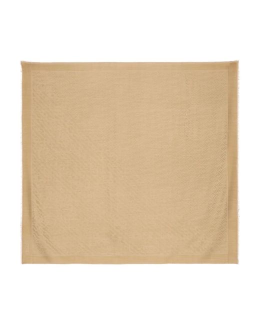 Écharpe À Motif Monogrammé Fendi en coloris Natural