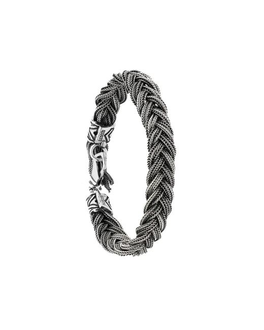 Emanuele Bicocchi Metallic Woven Chain Bracelet