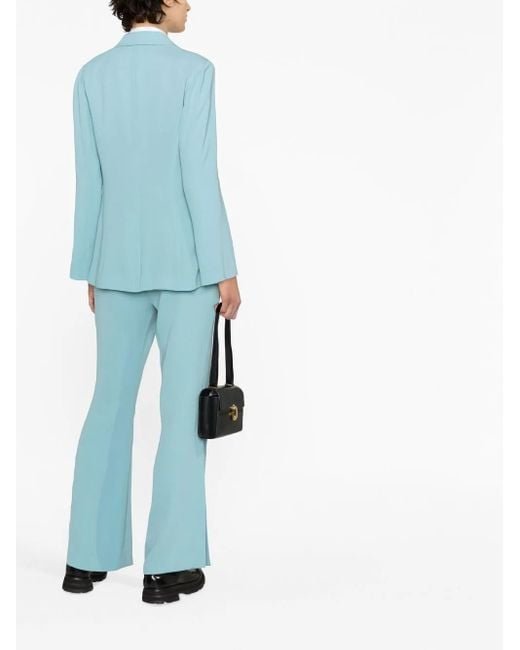 Diane von Furstenberg Blue Single-Breasted Blazer