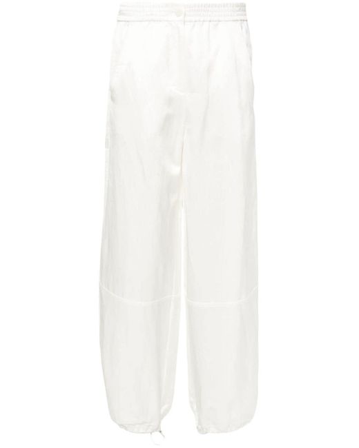 Dorothee Schumacher White Drawstring-cuff Trousers
