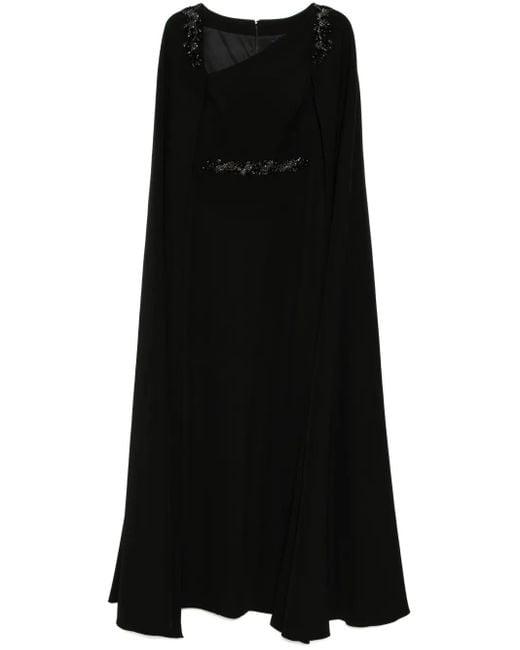 Abito Con Ricamo di Marchesa in Black