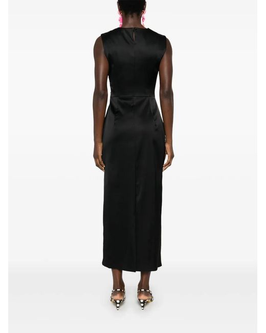 Viktor & Rolf Black Pleated Maxi Dress