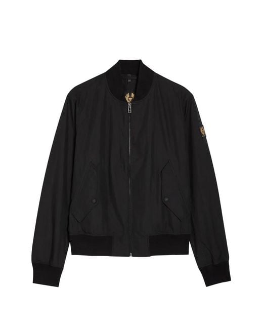 Belstaff Black Carrier Zip-Up Bomber Jacket for men