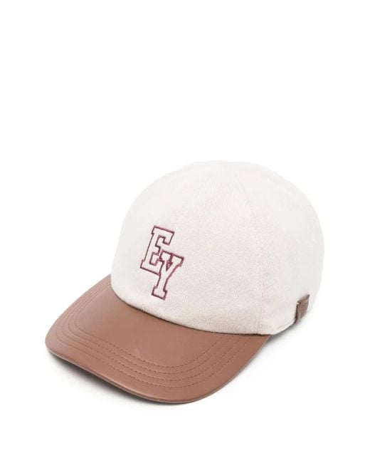 Eleventy Pink Logo-Embroidered Cap for men