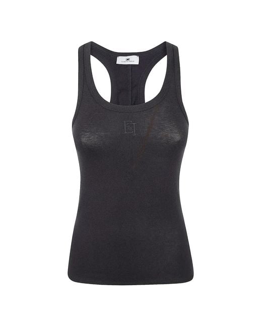 Elisabetta Franchi Black Tank Top