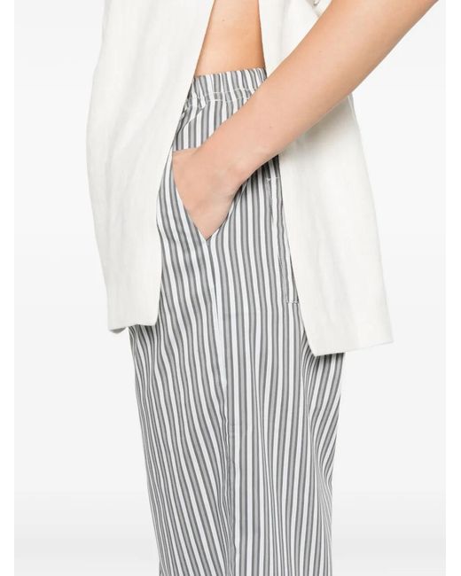 IRO Lia Gestreepte Broek in het Gray
