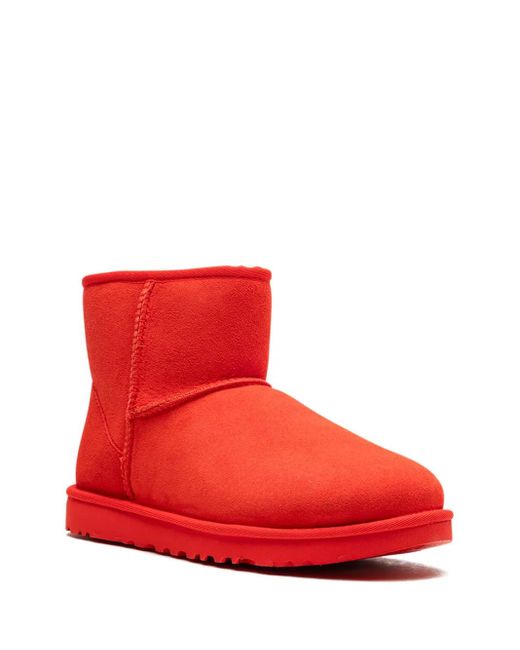 Ugg Red Classic Mini Ii "Cherry Pie" Boots