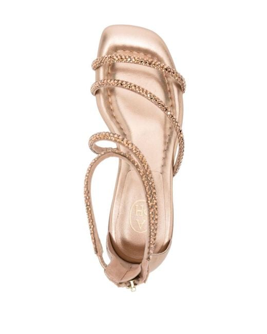 Ash Pink Robbie Rhinestone-embellished Sandals