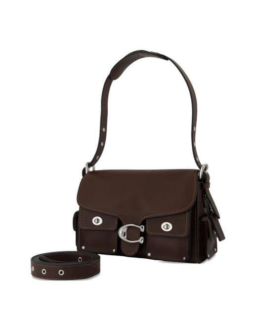 COACH Soft Tabby Schoudertas Met Draaislot in het Brown