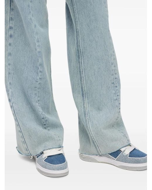 Karl Lagerfeld Blue Kourtney Denim Panelled Sneakers